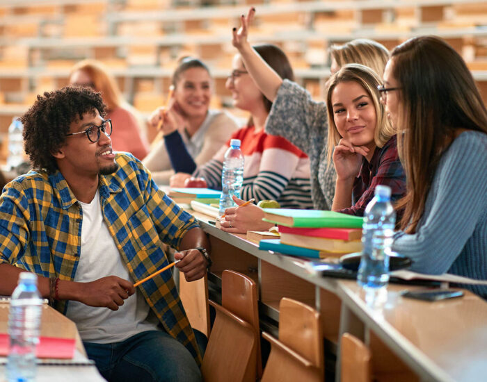 Students talking