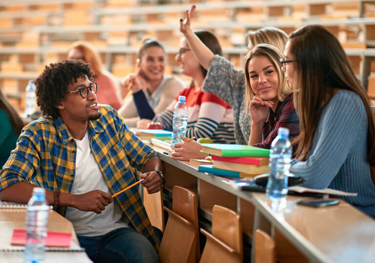 Students talking