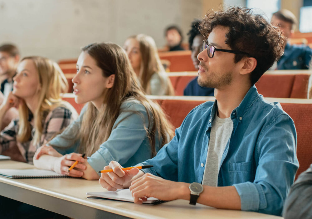 Students in a classroom