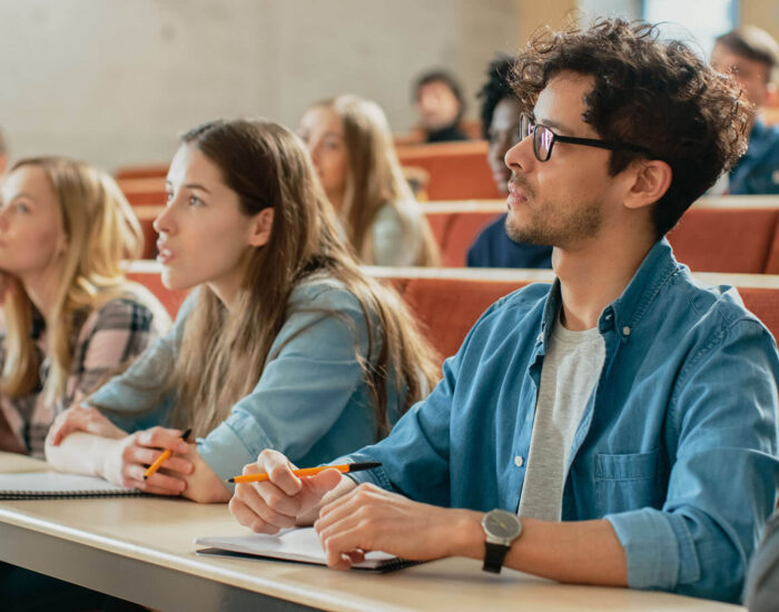 Students in a classroom